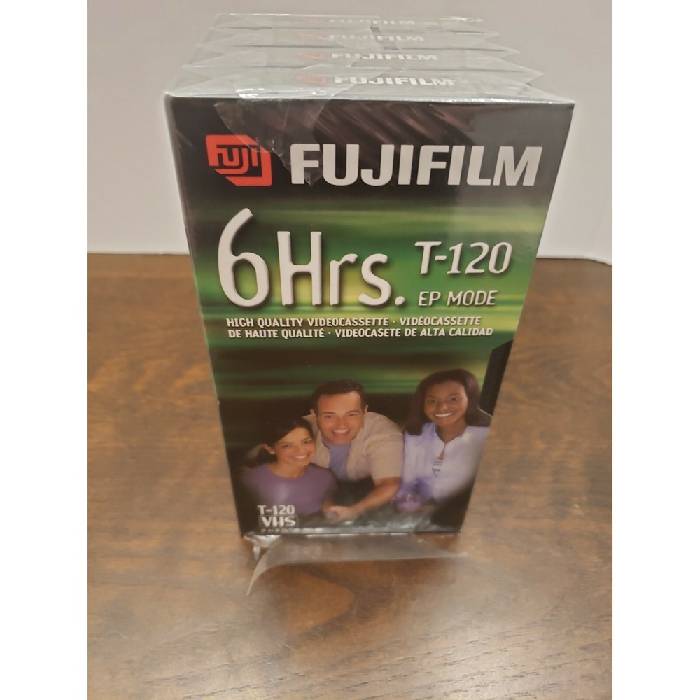 Lot of 4 Sealed Fujifilm T-120 VHS Tapes Blank 6 Hrs NEW